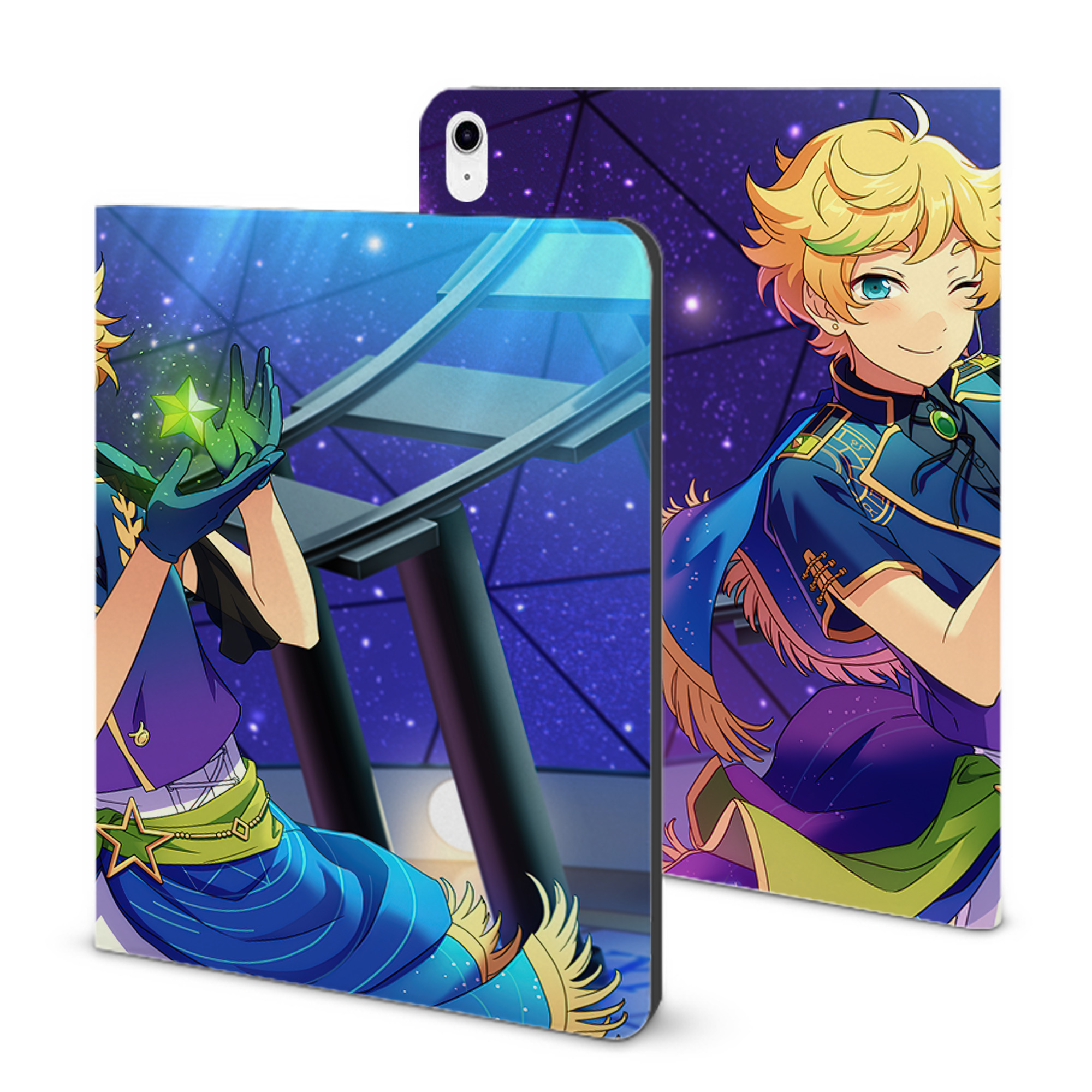 （画像用） あんさんぶるスターズ! Ensemble Stars IPad ケース ブック型 PUレザー TPU 耐衝撃 軽量 薄型 ペン収納なし 全面保護 IPad 各モデル対応